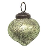 Cumpara ieftin Set 6 globuri brad Craciun sticla verde 5x5 cm