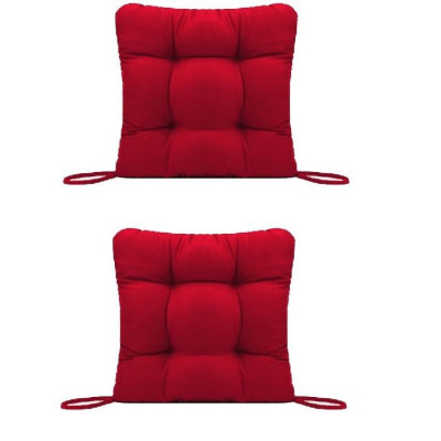 Set Perne decorative pentru scaun de bucatarie sau terasa, dimensiuni 40x40cm, culoare visiniu, 2buc/set foto