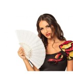 Evantai Alb Dantela 23cm Godan - Elegant, Carnaval, Accesorii Vara