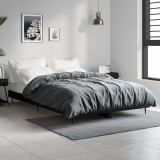VidaXL Cadru de pat, negru, 120x190 cm, lemn prelucrat