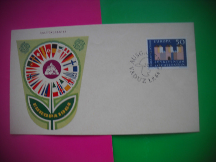 HOPCT PLIC FDC -S 2110 - EUROPA CEPT 1964-LIECHTENSTEIN