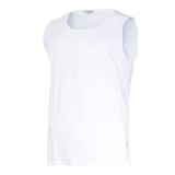 TRICOU BUMBAC FARA MANECI / ALB - L