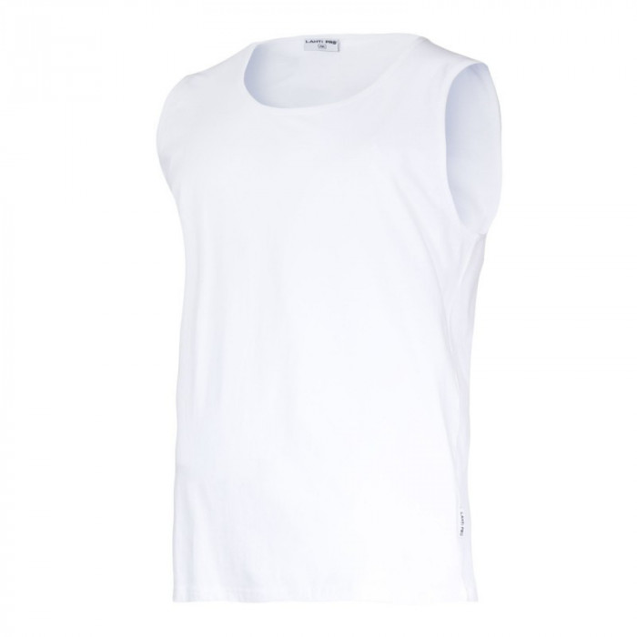 TRICOU BUMBAC FARA MANECI / ALB - XL