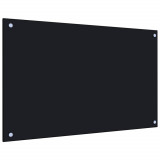 Gossi panou antistropi de bucatarie, negru 80x50 cm sticla securizata