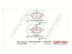 Dr!ve+ DP1010.10.0864 set placute frana,frana disc