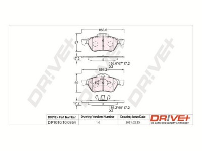 Dr!ve+ DP1010.10.0864 set placute frana,frana disc foto