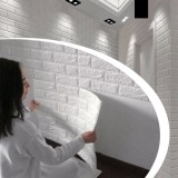 Autocolant Perete, Model Piatra Off White, Dimensiuni 70x77cm