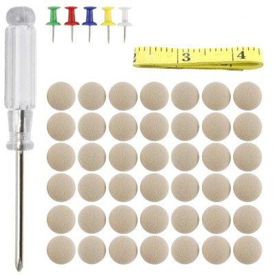 Set 60 capse, pentru reconditionare tapiterie/plafon auto cu instrument de instalare, Bej foto