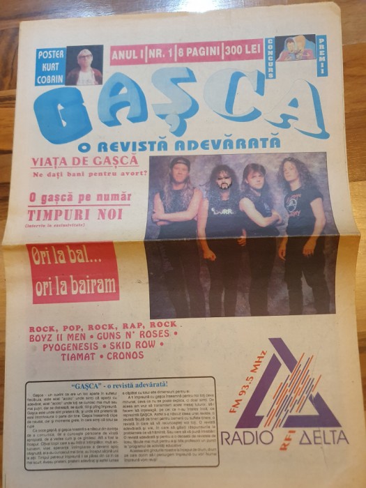 gasca anul 1,nr. 1 - anii &#039;90 prima aparitie -formatia timpuri noi,boyz 2 men