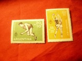 Serie mica Argentina 1959 - Sport -Campionat Panamerican ,2 valori, Nestampilat