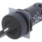 Comutator rotativ 22mm 2 NC NO negru