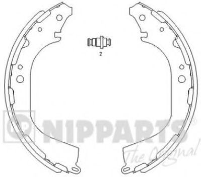 Set saboti frana NISSAN PICK UP II (D21) (1985 - 1998) NIPPARTS J3501045 foto