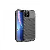 Husa iPhone 11 Pro Max Lemontti Carbon Fiber Texture Shockproof Black