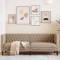 vidaXL Canapea Chesterfield cu 3 locuri, cappuccino, piele ecologică 372671