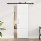 Ușa glisantă vidaXL cu set de accesorii &#039;ORKDAL&#039;din lemn masiv de pin alb, Ușa interioară vidaXL &#039;ORKDAL&#039;albă 61x198.5x4 cm din lemn masiv de pin