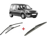 Cumpara ieftin Set 3 stergatoare PEUGEOT PARTNER TEPEE 2008-2018, pentru parbriz si luneta, Bosch Twin