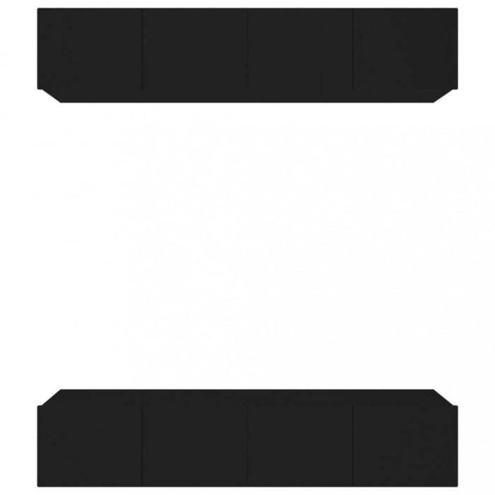 Comode TV, 4 buc., negru, 80x30x30 cm, lemn compozit