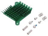 Radiator extrudat cu aripioare verde 40x38mm 5&deg;C/W