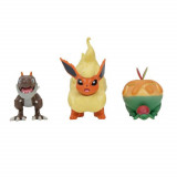 Set 3 Mini Figurine Articulate Pokemon - Appltun, Tyrunt, Flareon