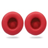 Set 2 bureti casti Beats Solo 3 Solo 2 Wireless On-Ear, Rosu inchis, Spuma memorie, Piele ecologica