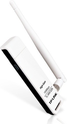 ADAPTOR RETEA TP-LINK , extern wireless 2.4 GHz, USB 2.0, port, 150 Mbps, antena externa detasabila x 1, &quot;TL-WN722N&quot; (timbru verde 0.18 lei)