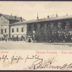 5142 - ORSOVA, Railway Station, Litho, Romania - old postcard - used - 1903