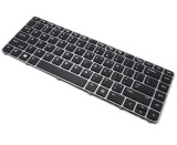 Tastatura HP Neagra Folio 1040 G3 cu Rama Gri iluminata backlit