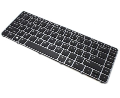 Tastatura HP Neagra Folio 1040 G3 cu Rama Gri iluminata backlit foto