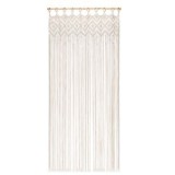 Perdea Decorativă Macrame Ecru cu Margele din Lemn pentru Ușă, CMCLASS