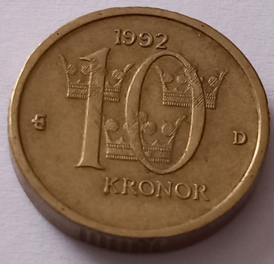 Suedia , 10 Kronor 1992 foto