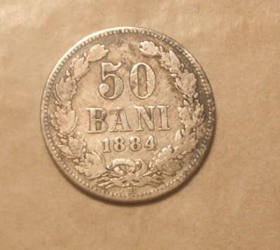 50 BANI 1884 CAROL I foto