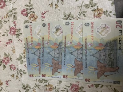 Bacnote de 20 lei in ordine foto