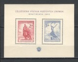 Cehoslovacia.1952 Expozitia filatelica BRATISLAVA-Bl. XC.215, Nestampilat