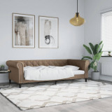 VidaXL Cadru de pat, cappuccino, 80x200 cm, piele ecologică