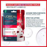 Loreal Mască servețel cu acțiune tripla antirid, 28g, 1 buc, L&rsquo;oreal Paris