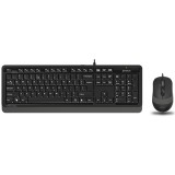 Cumpara ieftin A4TECH Fstyler F1010 Grey , Kit tastatura 104 taste + mouse 1600 DPI, wired USB, black grey