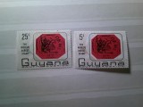Serie Guyana 1966 - 110 Ani de la cea mai rara emisiune filatelica , 2 valori