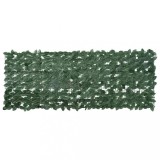 VidaXL Paravan de balcon cu frunze verde &icirc;nchis, 200x75 cm