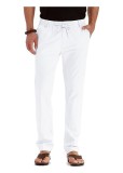 Cumpara ieftin Pantaloni lungi casual pentru barbati Sailwind, din in, alb, marime 28 - OUTLET