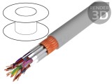Cablu Ethernet Ecranat 8 Perechi 0.34mm&sup2; PVC Gri 250V Autostingere