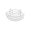Etajera pentru baie, din metal, un raft, crom lucios, 210 x 210 mm