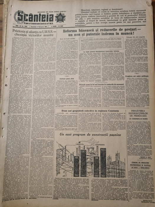 scanteia 3 februarie 1952-regiunea constanta,lista de preturi in vigoare