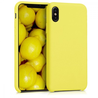 Husa pentru Apple iPhone X / iPhone XS, Silicon, Galben, 42495.75 foto