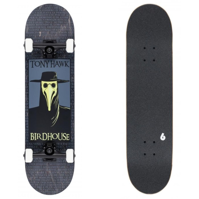 Skateboard Birdhouse Stage 3 Plague Doctor 31.5X8" Black Skateboard Birdhouse Stage 3 Plague Doctor 31.5X8" Black