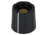Buton rotativ negru cu indicator ABS 6,35mm