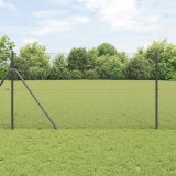 Gard din s&acirc;rmă sudată gri 1.2 x 25 m din oțel