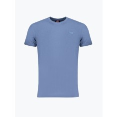 Tricou barbati cu decolteu la baza gatului din bumbac, Albastru inchis, M