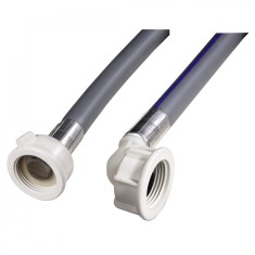 Furtun de alimentare cu apa rece Xavax, pentru masina de spalat haine/vase, 1.5 m, 25 &deg;C, 10 bar, gri