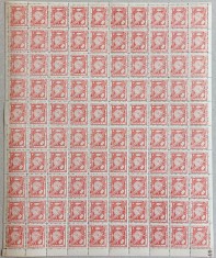 1891 Tierra del Fuego - Posta locala Popper in Tara de Foc, coala de 100 timbre