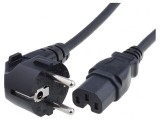 Cablu Electric 3x0,75mm2 cu Ștecăr Unghiular și Conector IEC C15